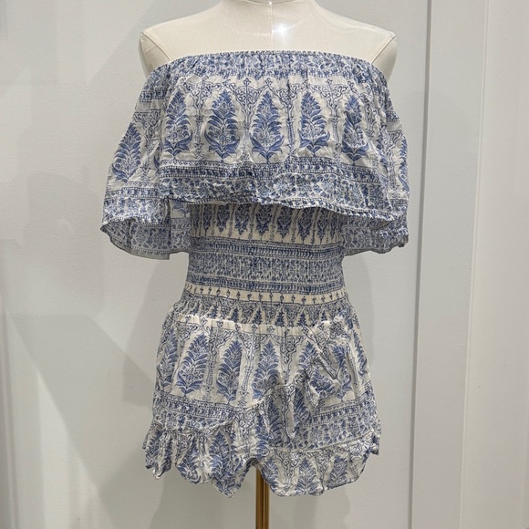 Alicia Bell Dresses & Skirts - Strapless Blue and White Dress